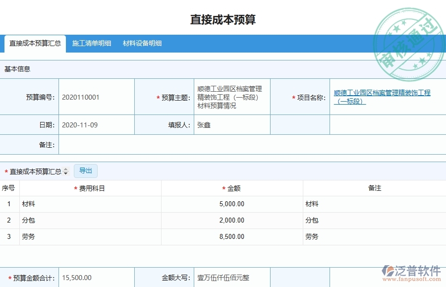設備安裝工程項目企業(yè)管理系統(tǒng)在預算調整單(月度)列表中的競爭優(yōu)勢