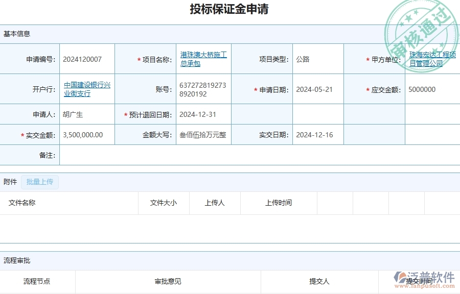 三、泛普軟件-公路工程管理系統(tǒng)中投標(biāo)保證金申請(qǐng)的注意事項(xiàng)