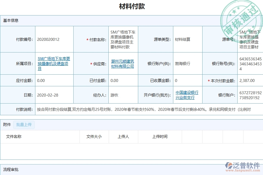 三、泛普軟件-機(jī)電工程管理系統(tǒng)中材料付款的幾個(gè)優(yōu)勢(shì)是什么