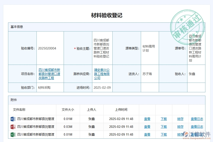 路橋基礎(chǔ)設(shè)施工程材料驗(yàn)收登記管理軟件為路橋工程企業(yè)帶來的價值有哪些