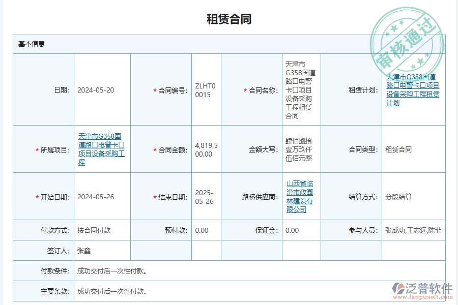 幕墻工程企業(yè)使用了系統(tǒng)之后，給租賃合同報(bào)表帶來(lái)了哪些好處