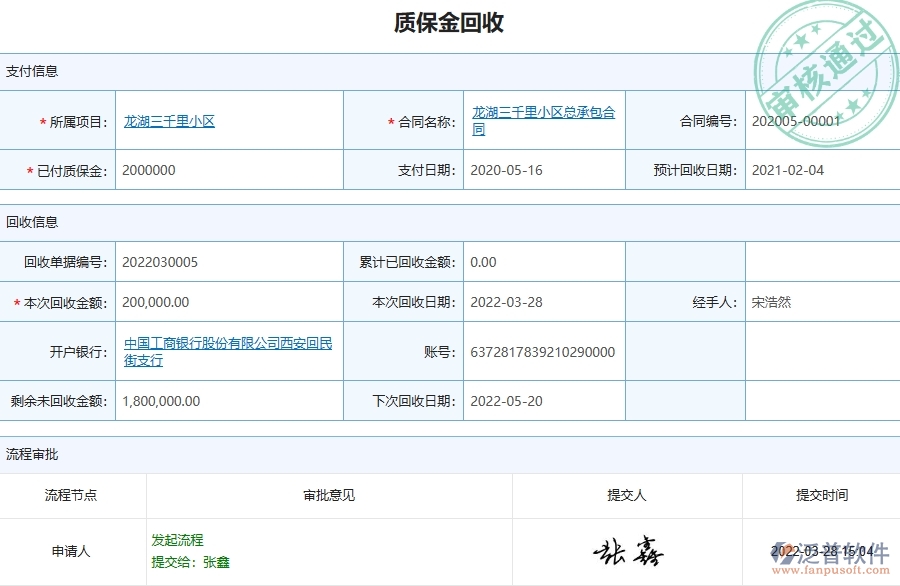 　二、泛普軟件-弱電工程系統(tǒng)對(duì)企業(yè)質(zhì)保金管理的作用
