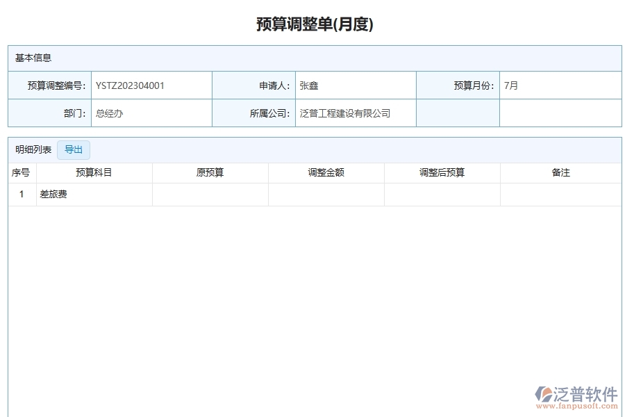 幕墻工程企業(yè)使用了系統(tǒng)之后，給預算調整單列表管理帶來了哪些好處