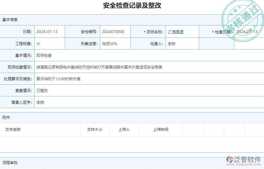 三、泛普軟件-公路工程管理系統(tǒng)在安全檢查記錄及整改中的應(yīng)用場景