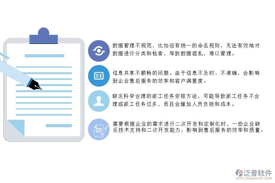需要根據(jù)企業(yè)的需求進行二次開發(fā)和定制化時，一些企業(yè)缺乏技術(shù)支持和二次開發(fā)能力，影響到售后服務(wù)的效率和質(zhì)量。