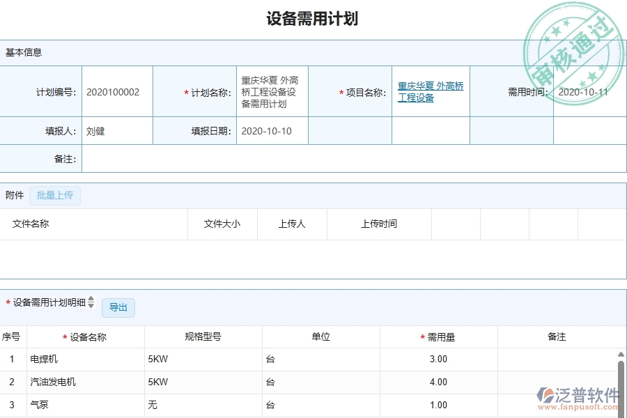 四、泛普軟件-設(shè)備需用計(jì)劃在幕墻工程企業(yè)中有哪些優(yōu)點(diǎn)和長(zhǎng)處