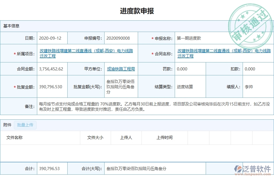 三、泛普軟件-弱電工程系統(tǒng)對(duì)企業(yè)進(jìn)度款申報(bào)列表管理的價(jià)值