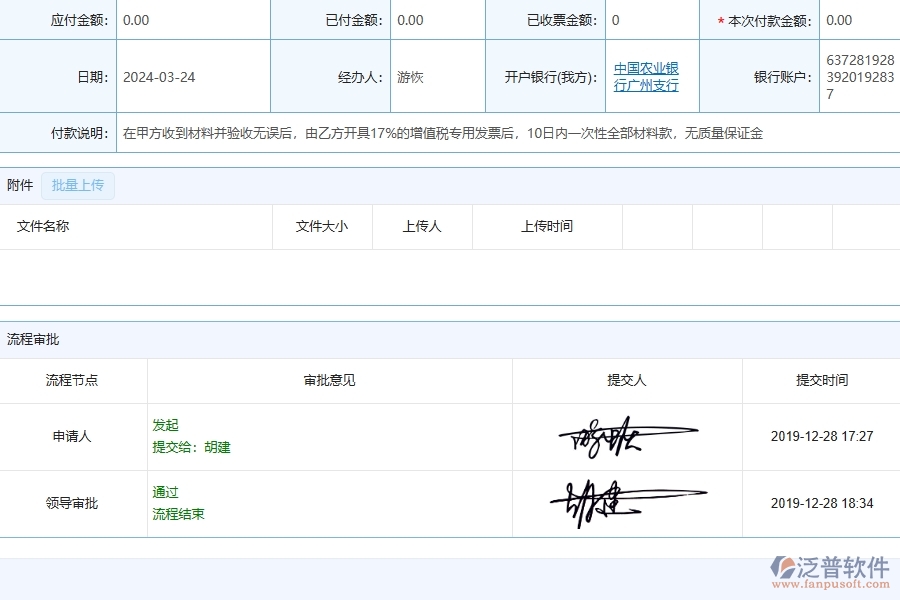 泛普軟件-公路工程企業(yè)管理系統(tǒng)中材料付款的管控點及作用