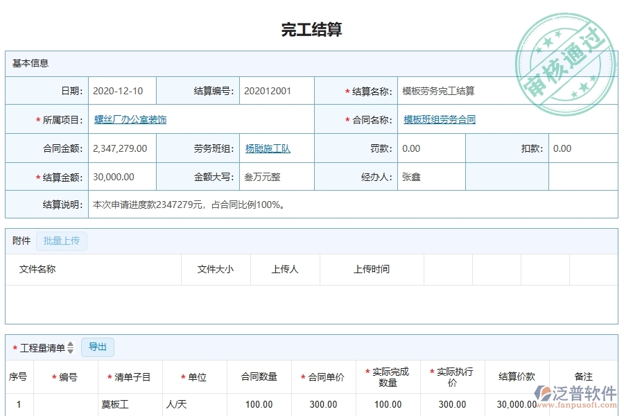 幕墻工程勞務完工結(jié)算列表系統(tǒng)能為企業(yè)帶來什么價值