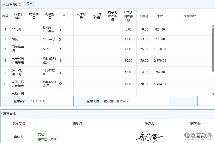 三、泛普軟件-機電工程企業(yè)管理系統(tǒng)中材料出庫的優(yōu)點與缺點