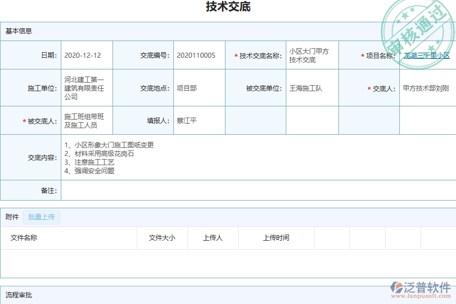 三、泛普軟件-弱電工程管理系統(tǒng)在技術(shù)交底列表中的應(yīng)用場景