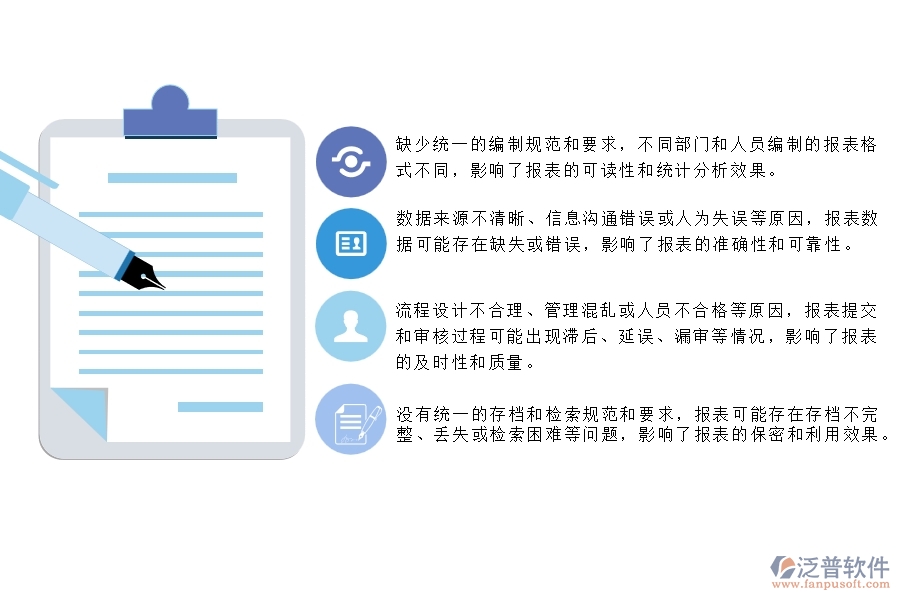　一、在公路工程企業(yè)中施工過(guò)程報(bào)表管理常見(jiàn)的問(wèn)題