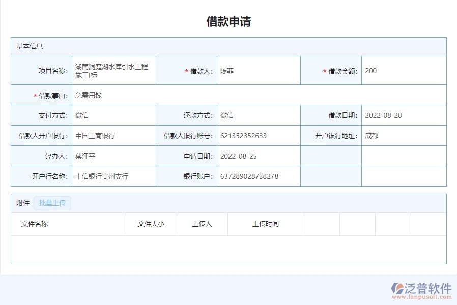 三、泛普軟件-弱電工程企業(yè)管理系統(tǒng)中借款申請列表的核心功能