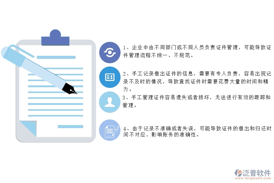 沒(méi)有使用系統(tǒng)之前，園林工程企業(yè)在證件借出列表的時(shí)候會(huì)遇到哪些問(wèn)題