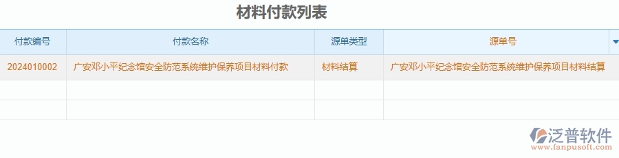 二、泛普軟件-安防工程項目管理系統(tǒng)在材料付款中的作用