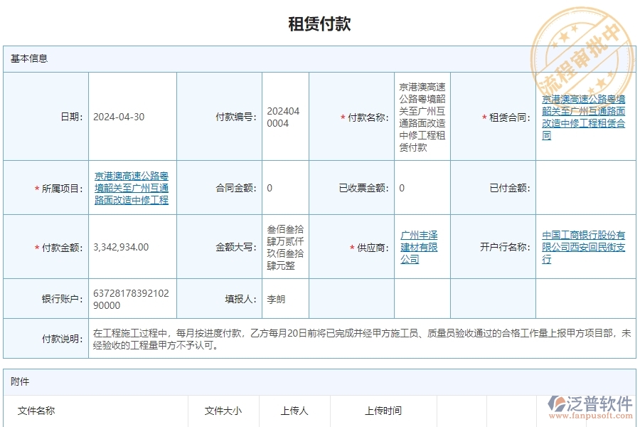 三、泛普軟件-公路工程系統(tǒng)中租賃付款列表管理的技術(shù)優(yōu)勢