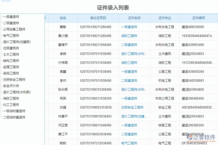 　四、泛普軟件-安防工程系統(tǒng)中證件管理的框架設(shè)計思路
