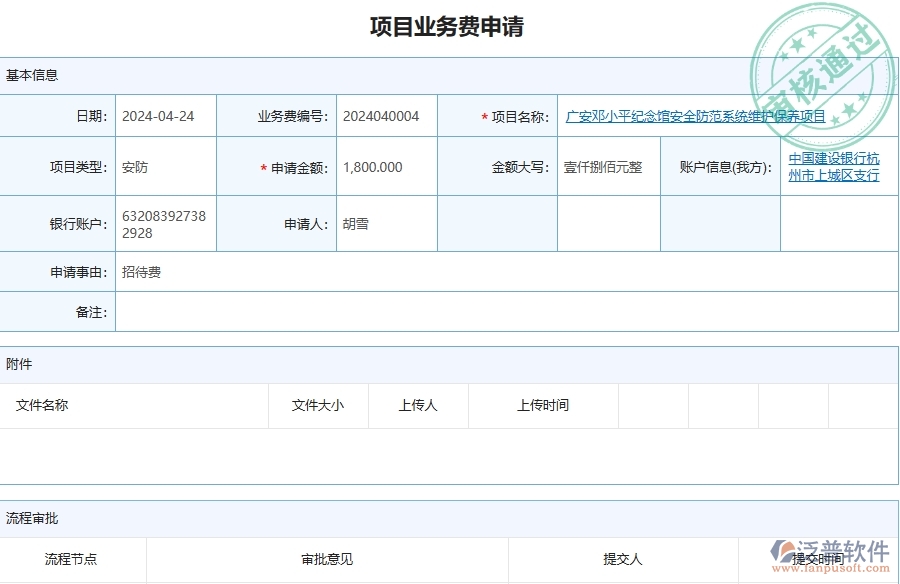 三、安防工程企業(yè)使用了泛普軟件-工程項(xiàng)目業(yè)務(wù)費(fèi)申請軟件的好處是什么