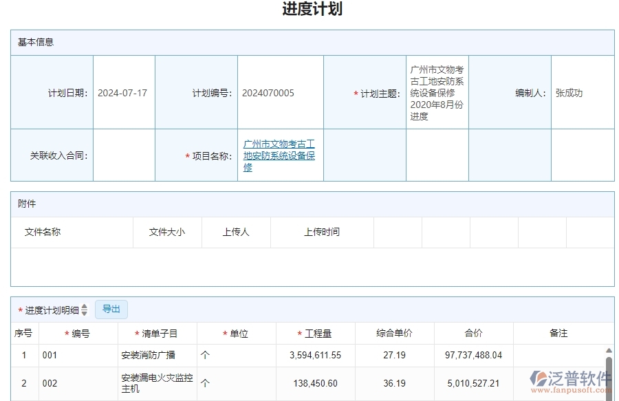 三、泛普軟件-安防工程進度計劃查詢管理系統(tǒng)為企業(yè)帶來的價值
