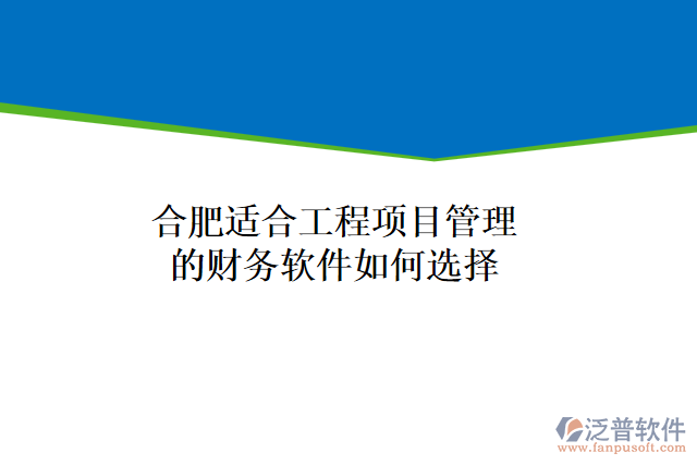 合肥適合工程項目管理的財務軟件如何選擇