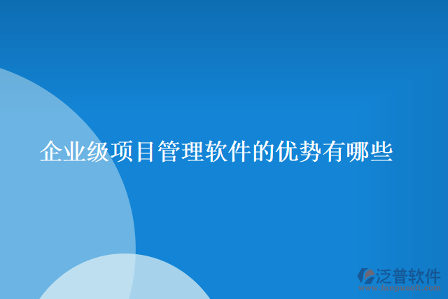 企業(yè)級(jí)項(xiàng)目管理軟件的優(yōu)勢有哪些