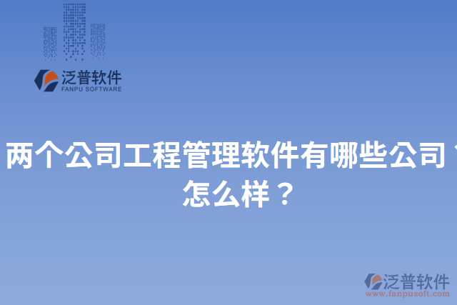 兩個公司工程管理軟件有哪些公司？怎么樣？