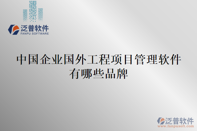 中國企業(yè)國外工程項(xiàng)目管理軟件有哪些品牌