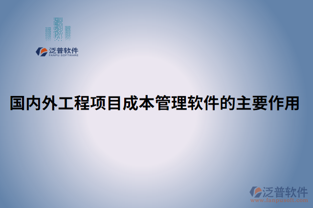 國內外工程項目成本管理軟件的主要作用