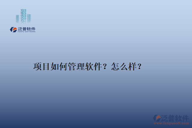 項目如何管理軟件？怎么樣？