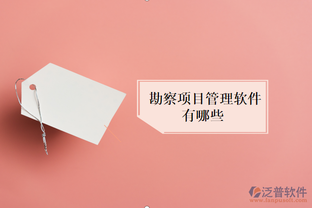 勘察項目管理軟件有哪些