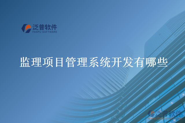 監(jiān)理項(xiàng)目管理系統(tǒng)開(kāi)發(fā)有哪些