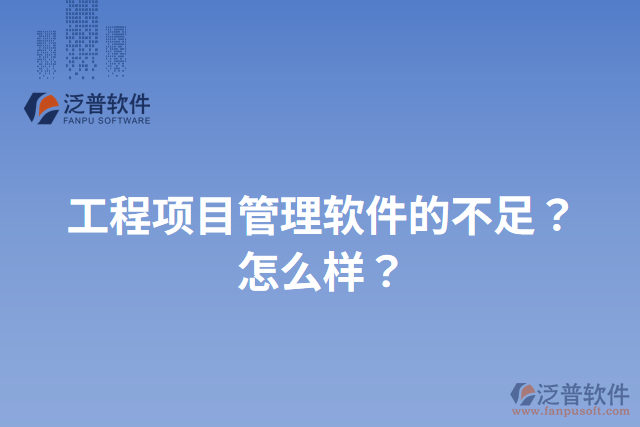 工程項(xiàng)目管理軟件的不足？怎么樣？