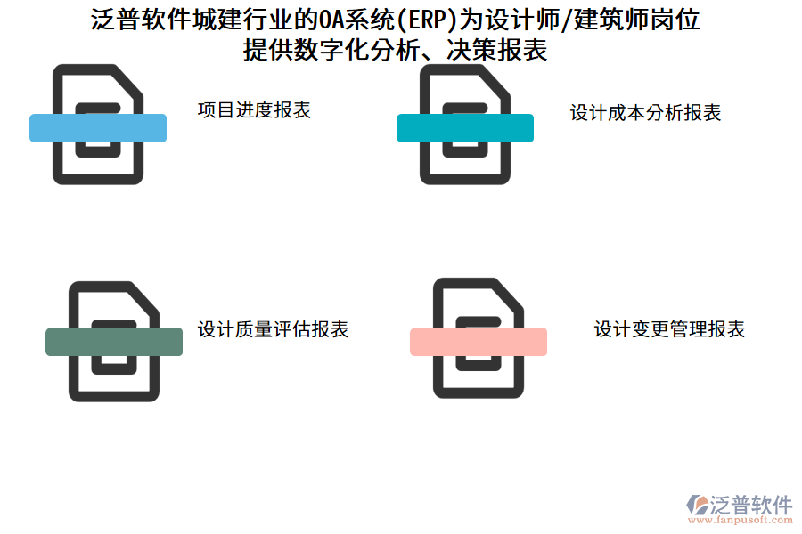 泛普軟件城建行業(yè)的OA系統(tǒng)(ERP)為設(shè)計師/建筑師崗位 提供數(shù)字化分析、決策報表