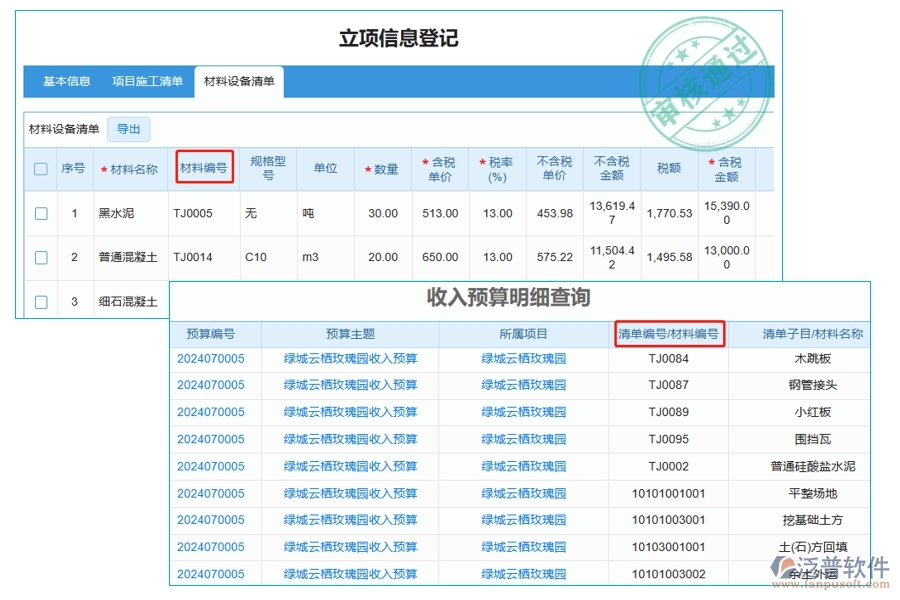 揭秘工程預(yù)算利器：智能材料編號編制，一鍵查詢收入預(yù)算明細(xì)